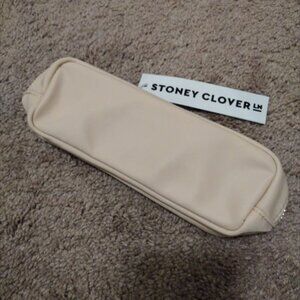 Stoney Clover Lane slim pencil pouch in sand beige